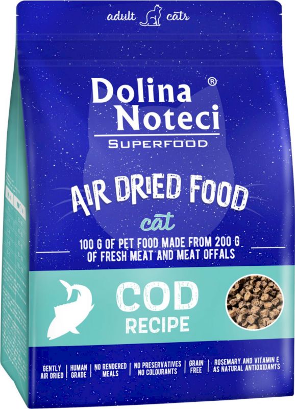 Karma suszona dla kota Dolina Noteci dorsz 1 kg