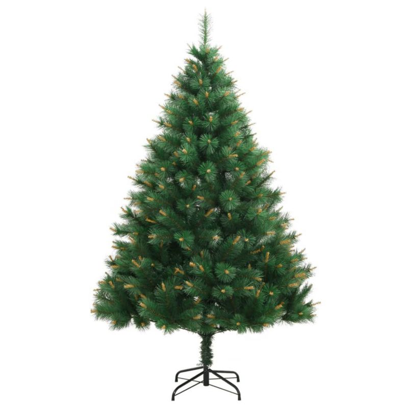 Choinka sztuczna VidaXL zawiasowa ze stojakiem 240 cm zielony 1 szt.