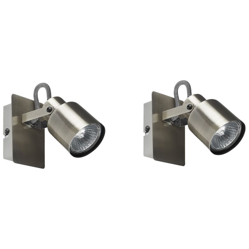 Zestaw 2 lamp spot Bonte Regulowana Metal Srebrny 1 par.