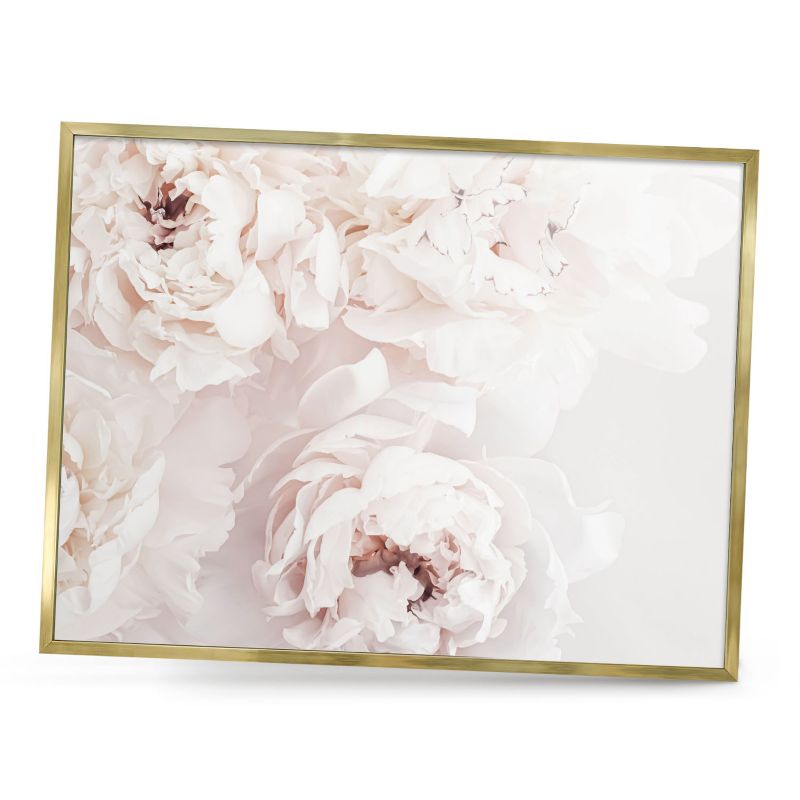 Tablica magnetyczna dekoracyjna ArtPrintCave 80x60 Białe peonie w złotej ramie 1szt