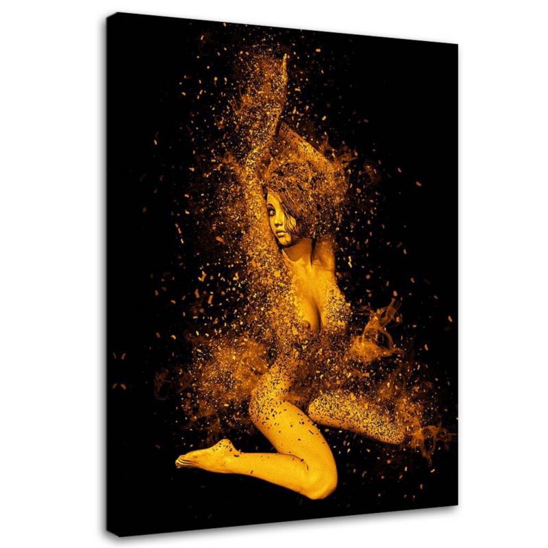 Obraz Feeby Naga kobieta w złotym pyle 60x90cm 1szt