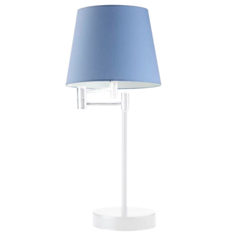 Lampka Nocna Volta Light Factory Jukon Abażur Biały/Niebieski 1xE27 1szt.