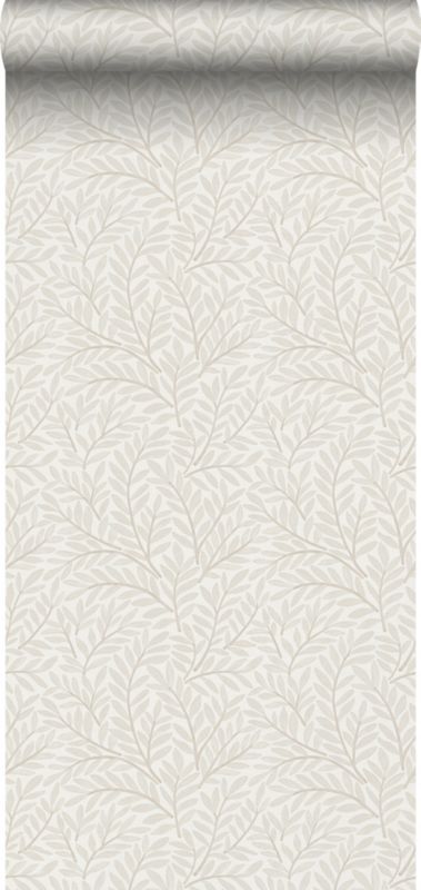 Tapeta Sanders & Sanders liście w stylu skandynawskim beżowym 53 cm x 10 m - 1 rol.