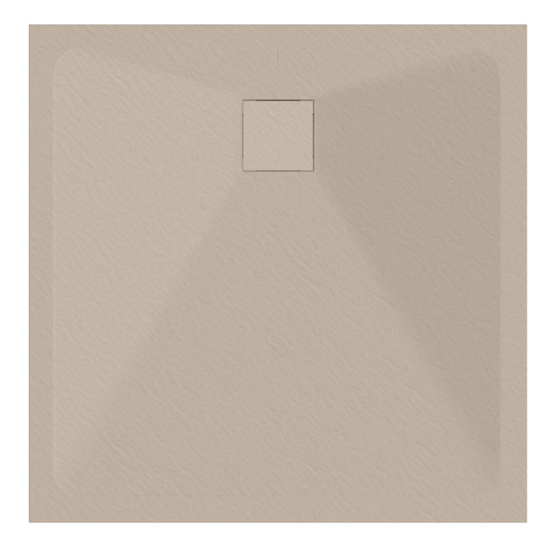 Brodzik prysznicowy SEVANTE STONE 80x80 kwadratowy brązowy z syfonem 1 szt.