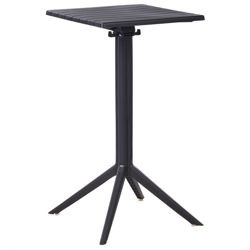 Stolik ogrodowy barowy Lemnos 60 cm 60 cm Czarny 1 szt.