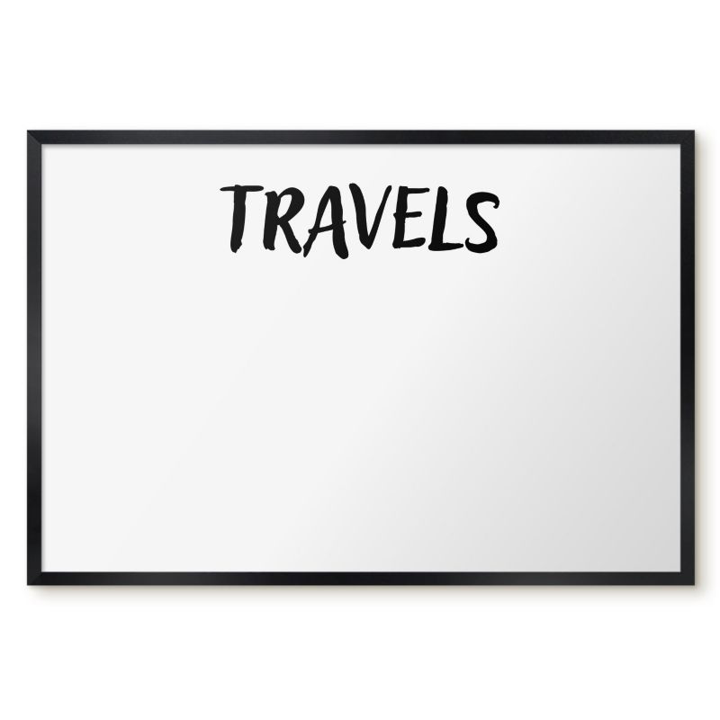 Tablica Na Magnesy Z Wakacji Tulup 60x40 cm Travels - Czarna rama Do salonu, sypialni 1 szt.