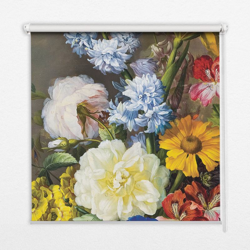 Roleta Wewnętrzna Tulup 60x140 cm Bukiet Kwiatów Montaż do ściany/sufitu 1 szt.