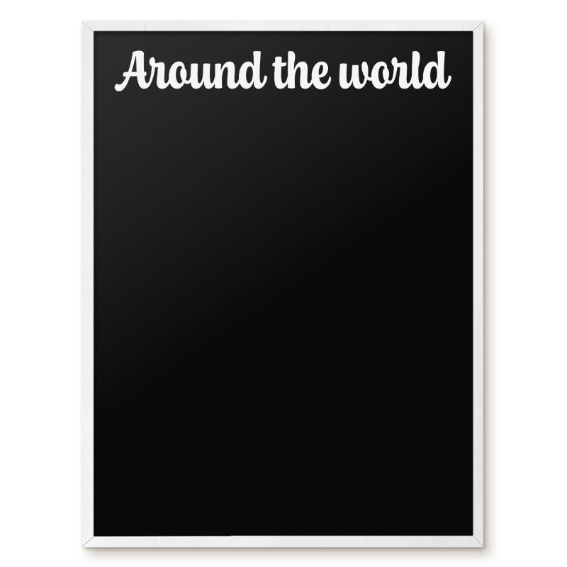 Tablica Magnetyczna Na Magnesy Tulup 60x80 cm Around the world 6 - Biała rama Do salonu, sypialni 1 szt.