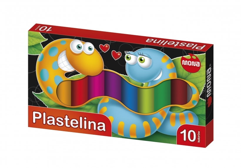 Plastelina Mona, 10 sztuk, mix kolorów