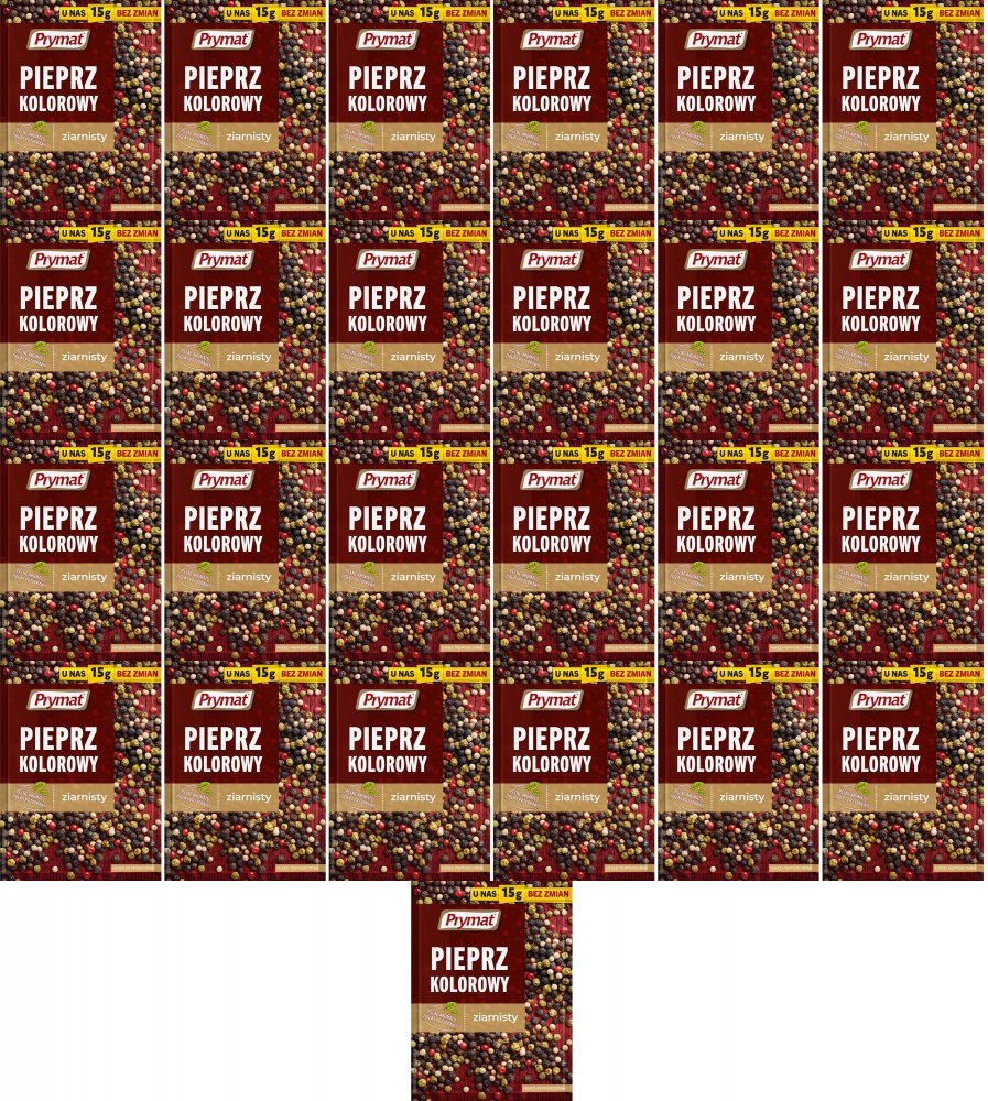 25x Pieprz kolorowy ziarnisty Prymat, 15g
