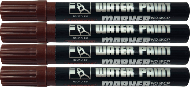 4x Pisak wodny Snowman Water Paint, okrągła, 1.5-3.0mm, brązowy