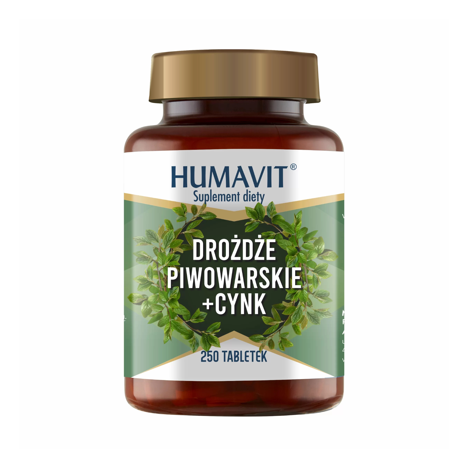 Humavit, drożdże piwowarskie + cynk, 250 tabletek