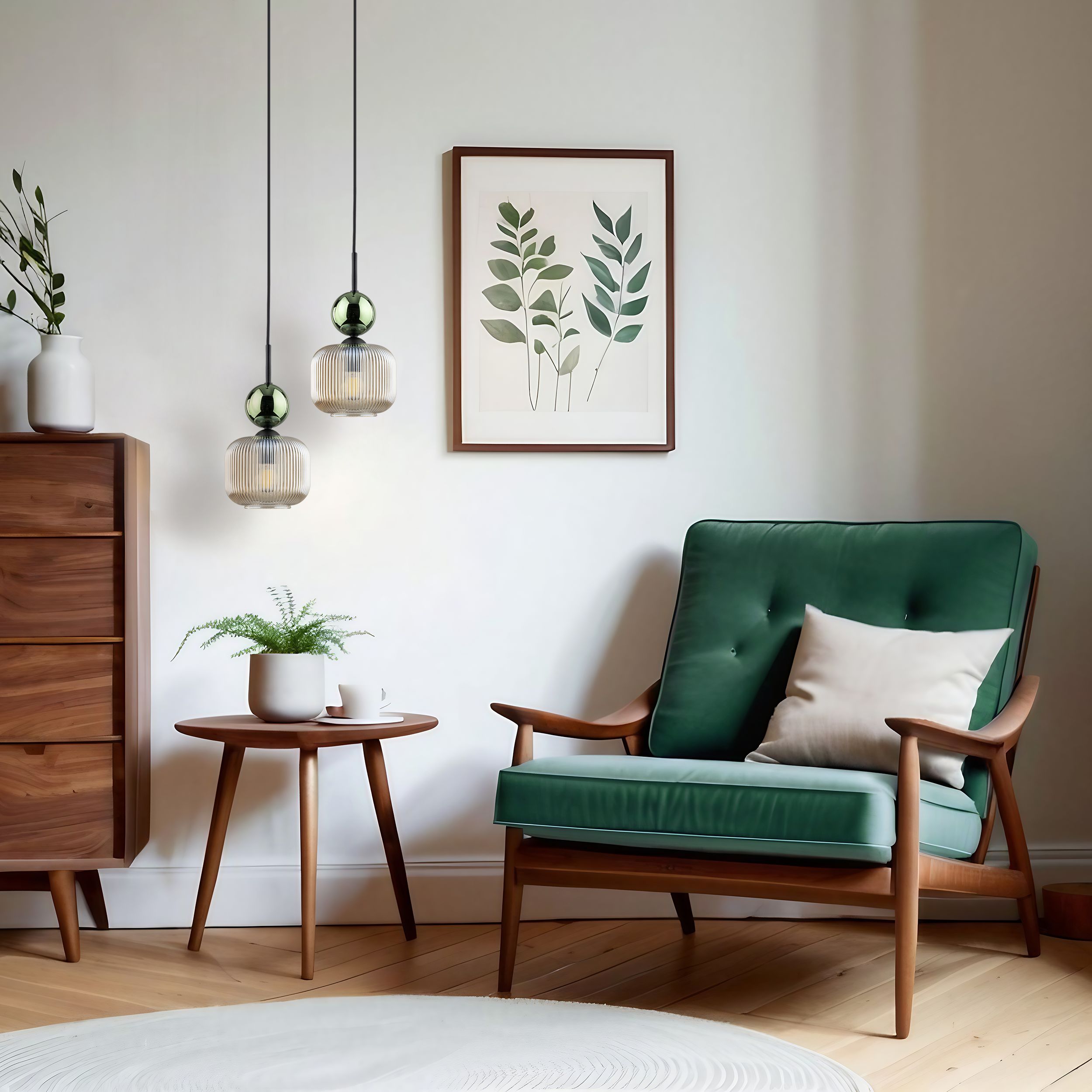 TK Lighting Sophia Green Cognac lampa wisząca 1x10 W zielony/brąz 11144
