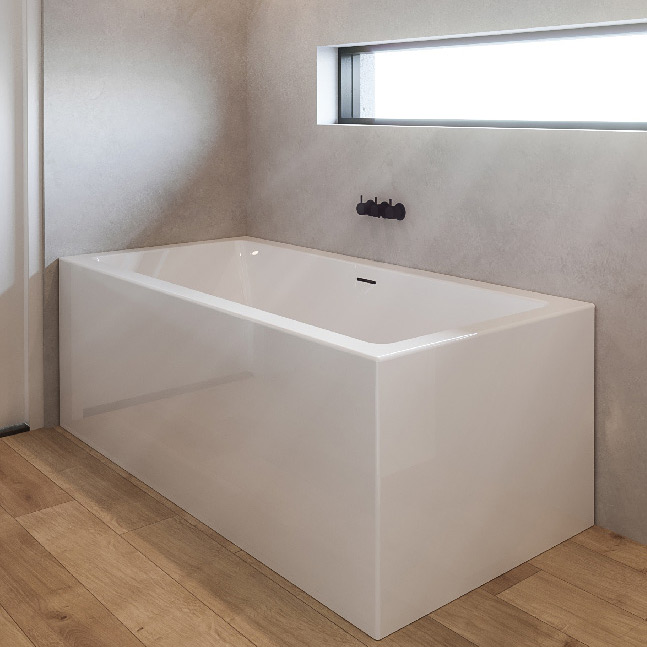 Riho Rethink Cubic Plug&Play wanna prostokątna 190x90 cm narożna prawa biały błyszczący B109011005