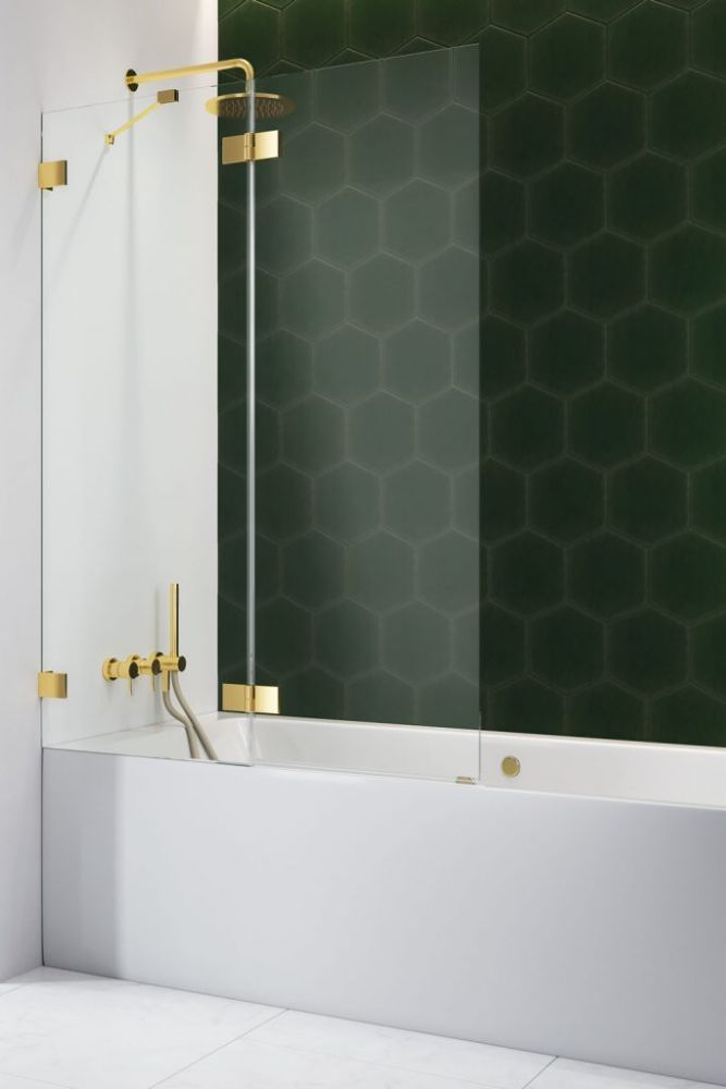 Radaway Essenza Pro Gold PND II parawan nawannowy 140 cm lewy złoty/szkło przezroczyste 10102140-09-01L