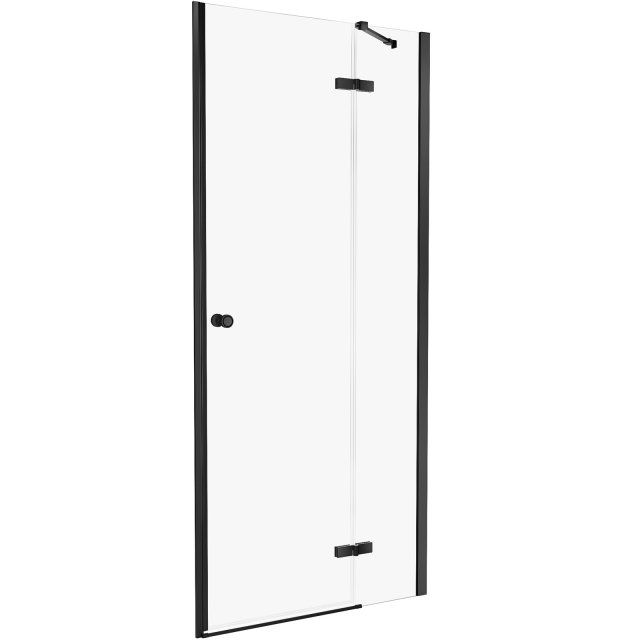 NEW TRENDY Drzwi prysznicowe KALIBRA BLACK 110x195 uchylne prawe D-10