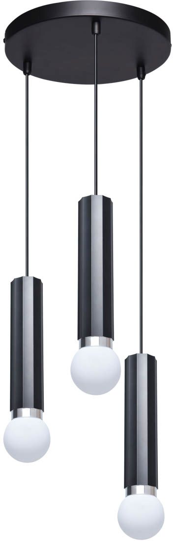 Darmowa Dostawa - Lampa wisząca 3x40 W czarna Italux Macera PND338493RBK