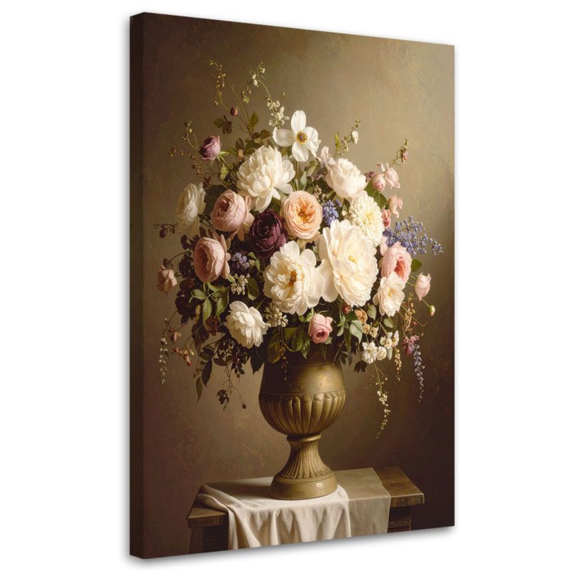 Obraz do salonu sypialni kuchni Feeby Kwiaty w wazonie bukiet vintage 60x90cm 1szt