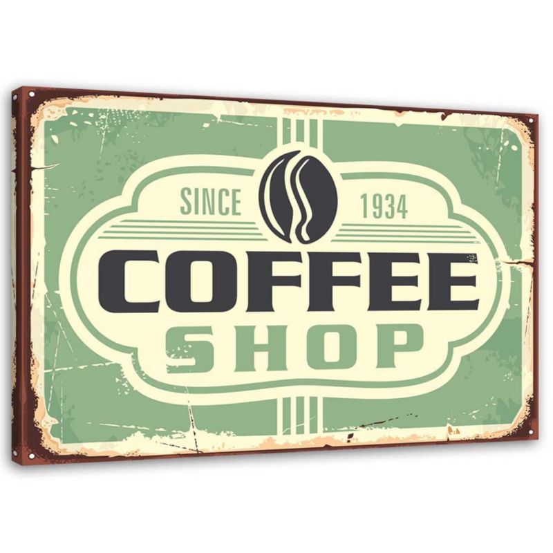 Obraz na płótnie Feeby Coffee shop retro 90x60cm 1szt