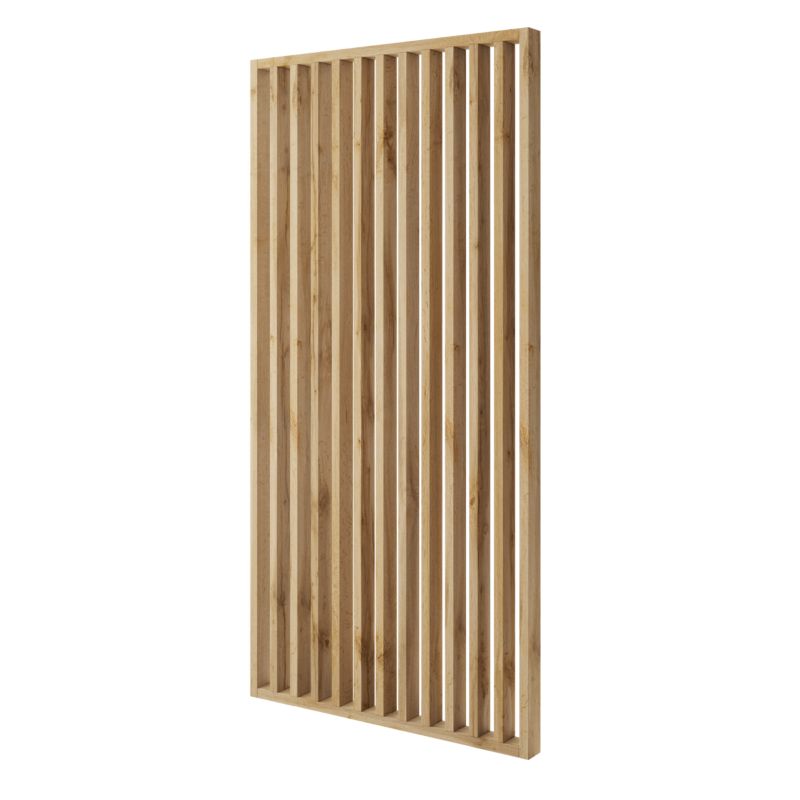 Ścianka z lameli - Gotowy zestaw - szerokość 259 cm - LAMELE3D - Dąb Wotan - 1 szt.
