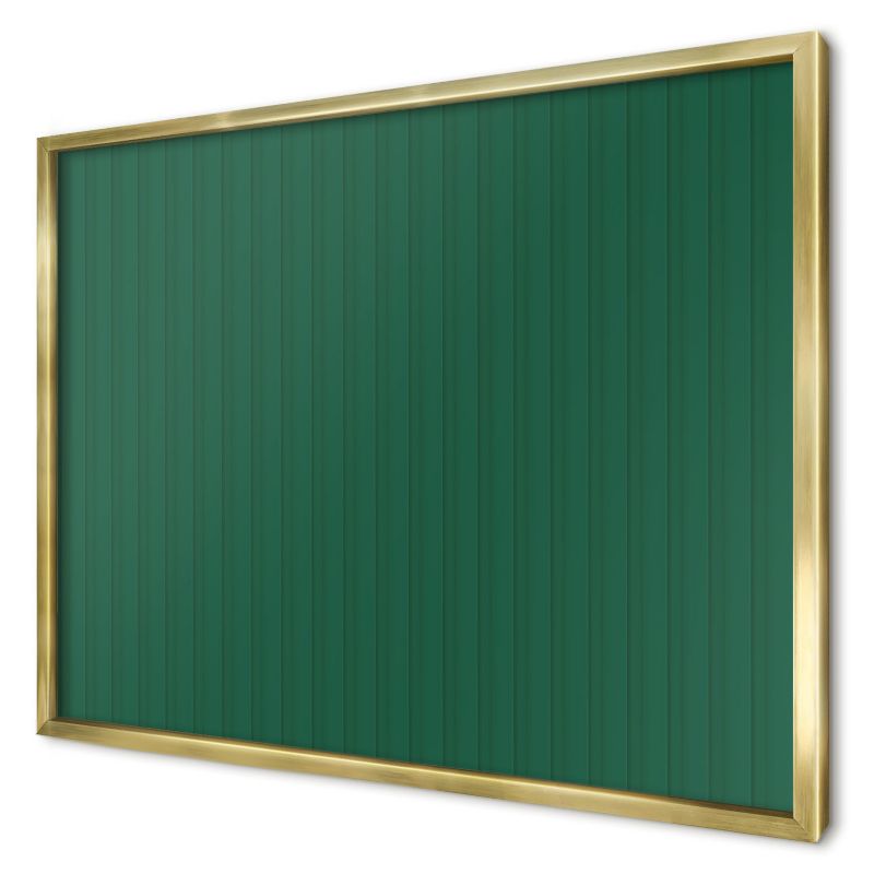 Tablica magnetyczna do salonu Wallfluent 70x50 Zielone pasy w złotej ramie 1szt