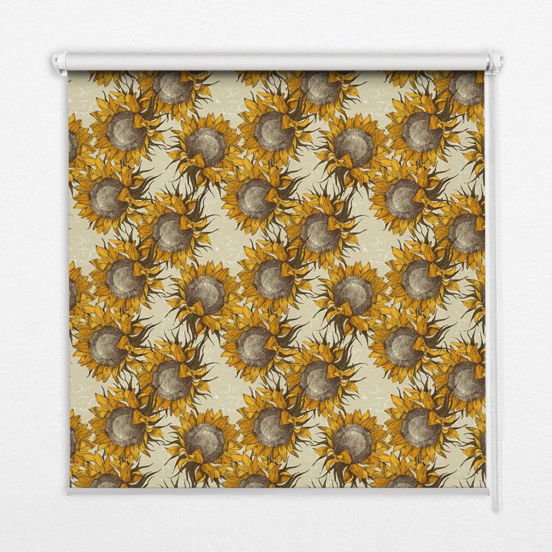 Roleta Okienna Tulup 100x140 cm Słonecznik Montaż do ściany/sufitu 1 szt.