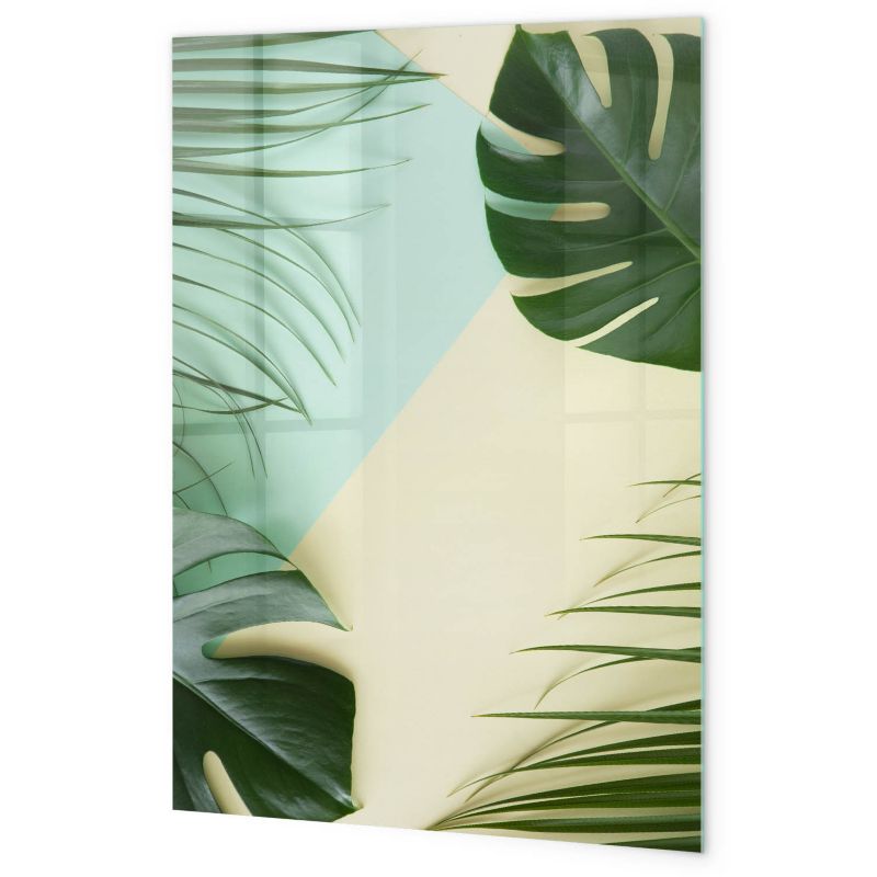 Tablica Do Rysowania Magnetyczna Tulup 60x90 cm Monstera tropikalna Ozdobna, nowoczesna Czarny marker 1 kpl