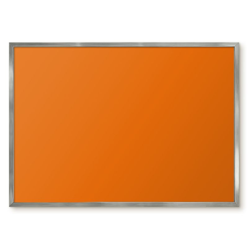 Tablica Na Magnesy Z Wakacji Tulup 70x50 cm Mocny pomarańczowy - Srebrna rama Do biura, salonu 1 szt.