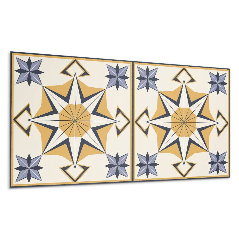 Panele samoprzylepne Wallfluent 60x30 cm Motyw kompasu z nocnymi gwiazdami 6 szt.
