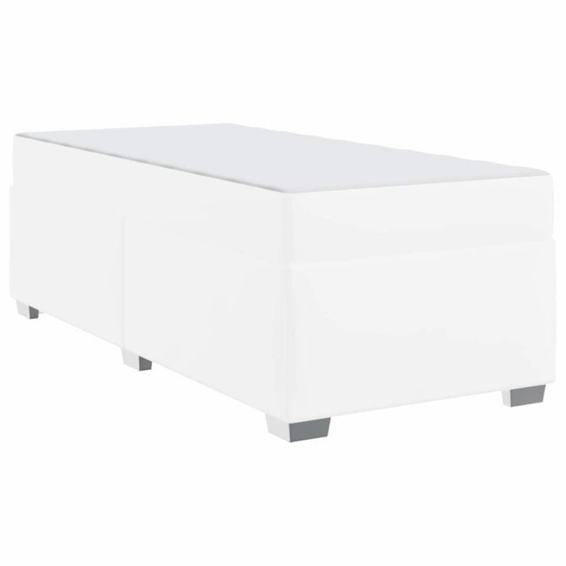 Łóżko z materacem WaszeMeble 100x200 cm Biały tkanina WM-3399227 1 szt.