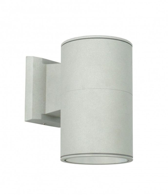 Kinkiet ścienny zewnętrzny SU-MA Adela srebrny 1 x E27 x IP54 wym: 19 x 11 x 17,5 cm - 1 szt.