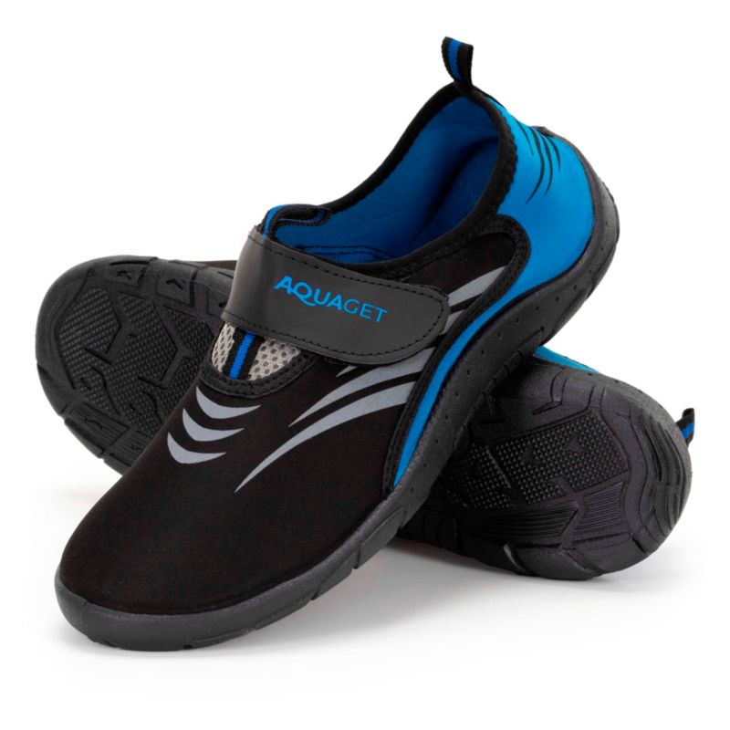 Buty do wody Aquaget obuwie plażowe, szybkoschnące męskie 41 czarno-niebieskie 1 kpl.