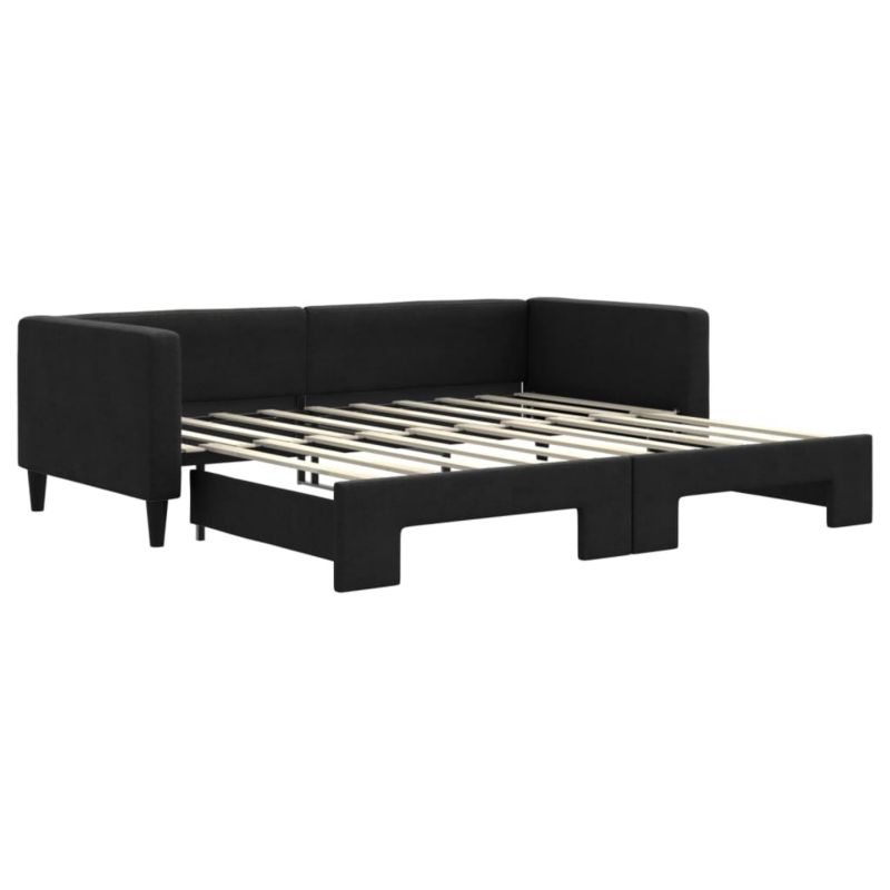 Sofa rozkładana WaszeMeble 90x190 cm Czarny tkanina WM-3196590 1 szt.