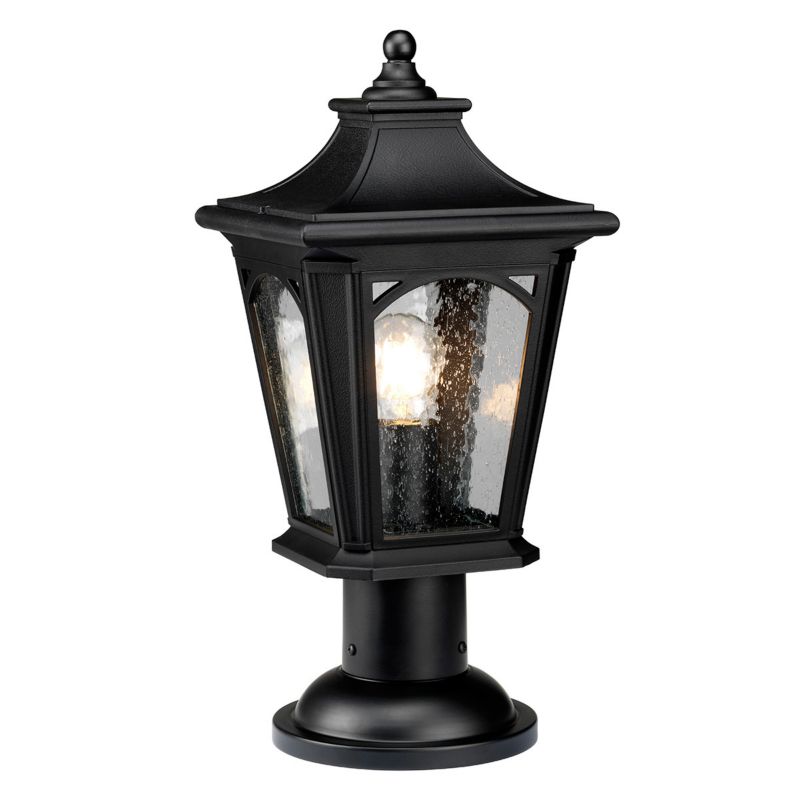 Lampa ogrodowa stojąca Quoizel Bedford czarna 1 x E27 x IP44 wym: 47 x 21,6 x 21,6 cm - 1 szt.