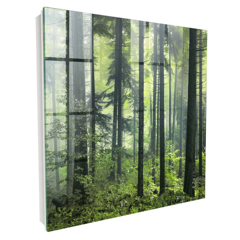 Nowoczesna Skrzynka Na Klucze Tulup 30x30 cm Zielony las - Biała - Otwierana na prawo 1 szt.