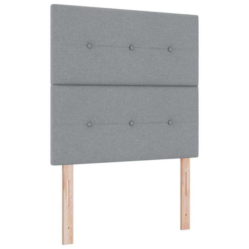 Łóżko z materacem WaszeMeble 90x190 cm Jasnoszary tkanina WM-3339350 1 szt.