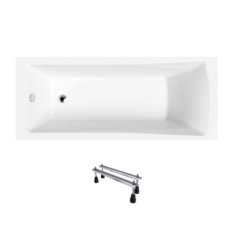 Wanna akrylowa Helmken Aurora 160x70 z akrylu lanego ze wzmocnionym korpusem + Nóżki / 35010060, 1 kpl