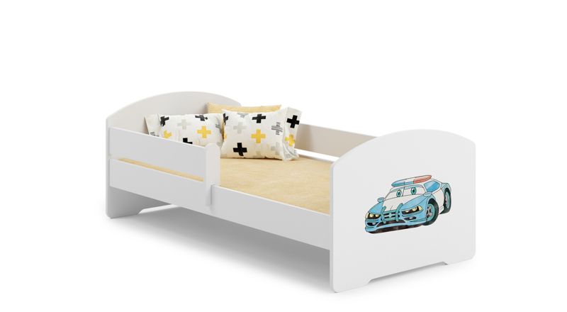 Łożko dziecięce Kobi LUK z barierką 160x80 Kobi Policja 1 szt.