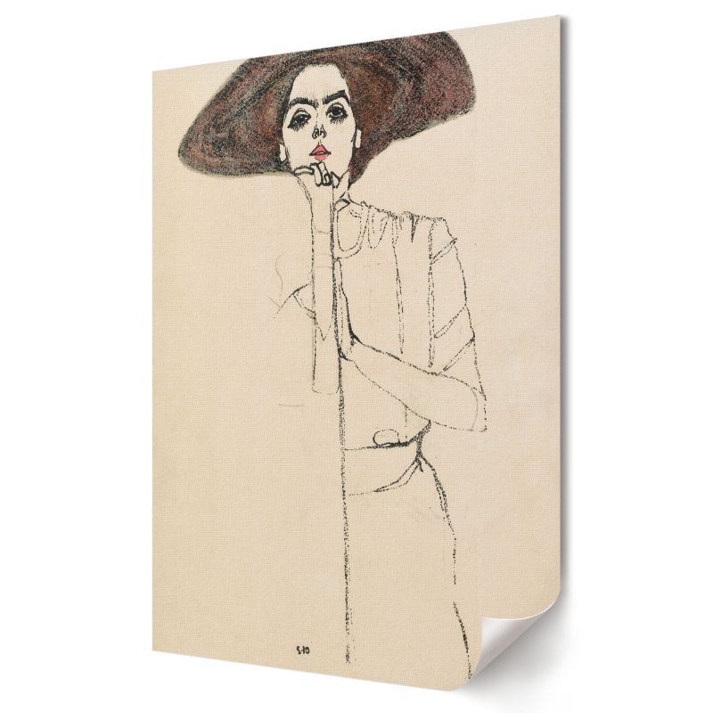 Plakat na płótnie Wallfluent Format A2 Portret kobiety Artysta Egon Schiele 1 szt.