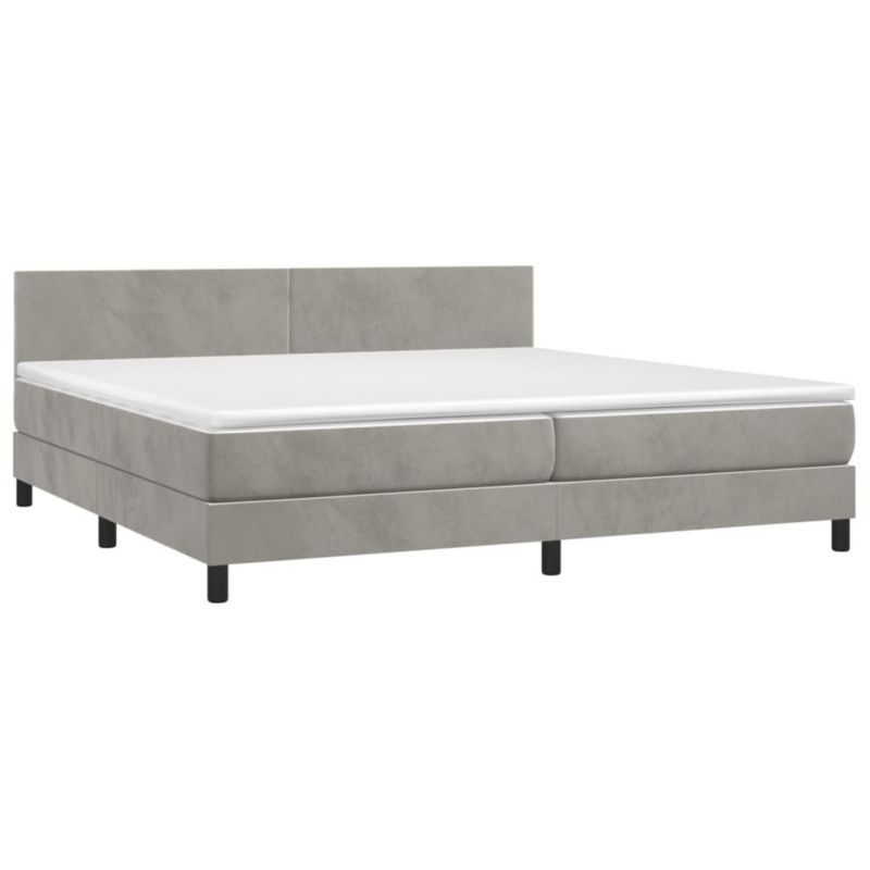 Łóżko kontynentalne WaszeMeble 200x200 cm szare WM-3134303 1 szt.