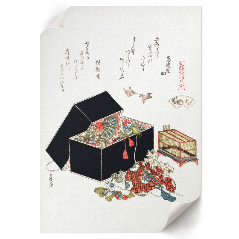 Plakat Na Płótnie ArtPrintCave 59,5x84 cm Szkatułka na biżuterię Hokusai 1 szt.