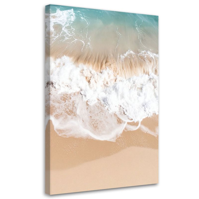 Obraz do salonu sypialni jadalni Feeby Plaża morze fale natura beżowy 40x60cm 1szt