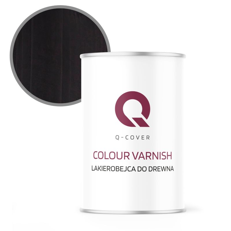 Lakierobejca do Drewna 3w1 Q-Cover Czarny Satyna 1L