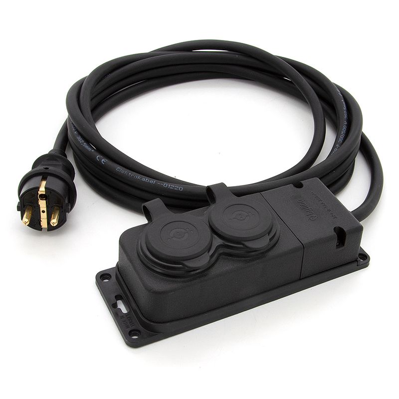 Przedłużacz ogrodowy listwowy ELS Elektrotechnika 1OW16302 gumowy IP44 2x230V H05RR-F 3x1,5mm² 30 m.