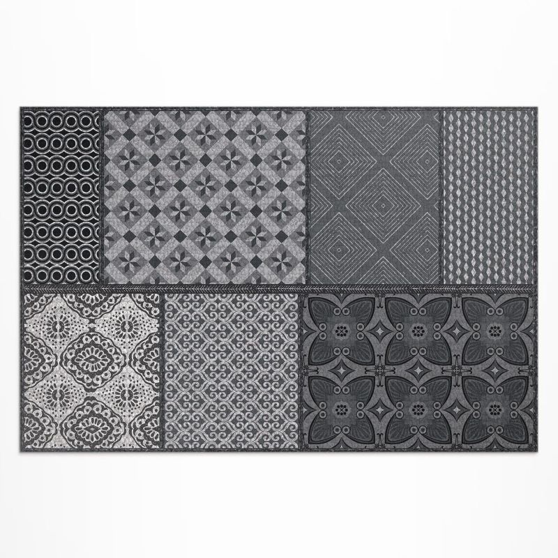 Winylowy Chodnik Zewnętrzny Wallfluent 80x120 cm Mieszanka wzorów imitacja tkaniny 1 szt.