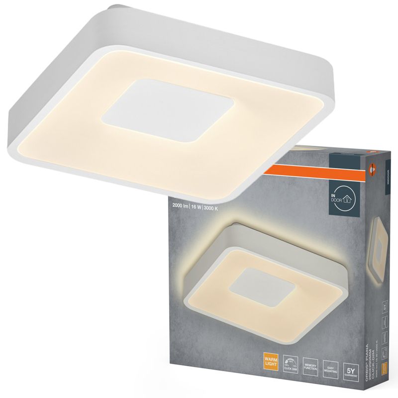 Plafon Osram Orbis Lampa Sufitowa Plafon LED 16W 1000lm 3000K Kwadratowy Biały 1 szt.