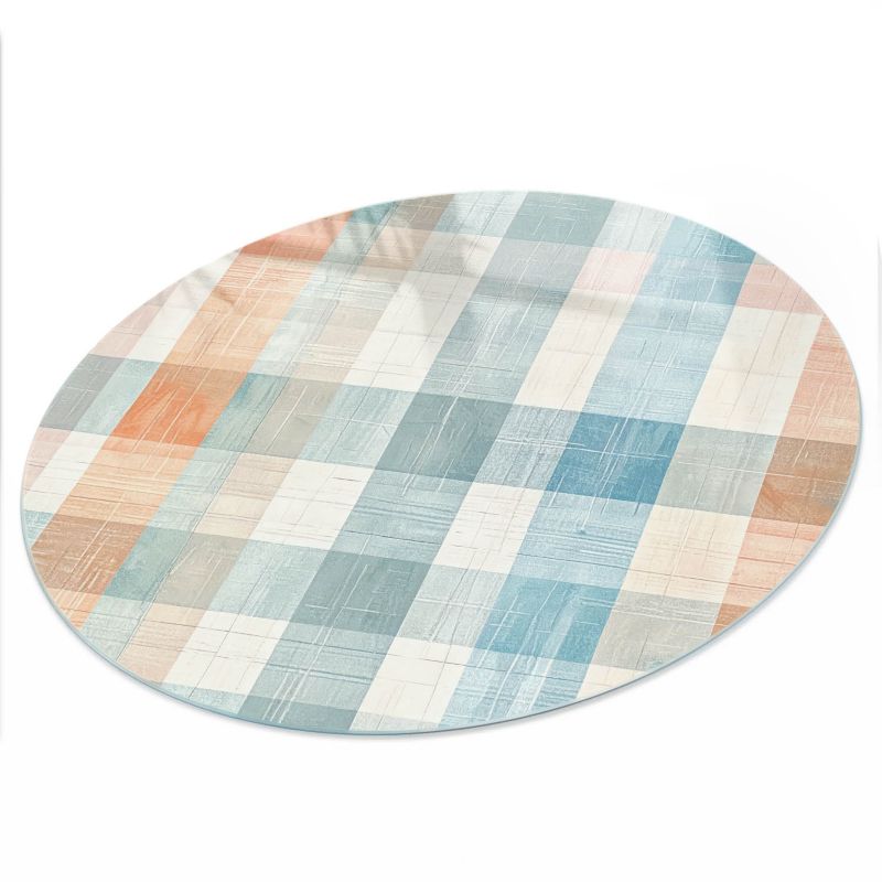 Blat Szklany ArtPrintCave fi80cm Pastelowy patchwork - z Nadrukiem 1 szt.