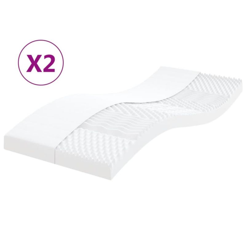 Materac Piankowy WaszeMeble 90x200 cm Biały WM-356363 1 szt.