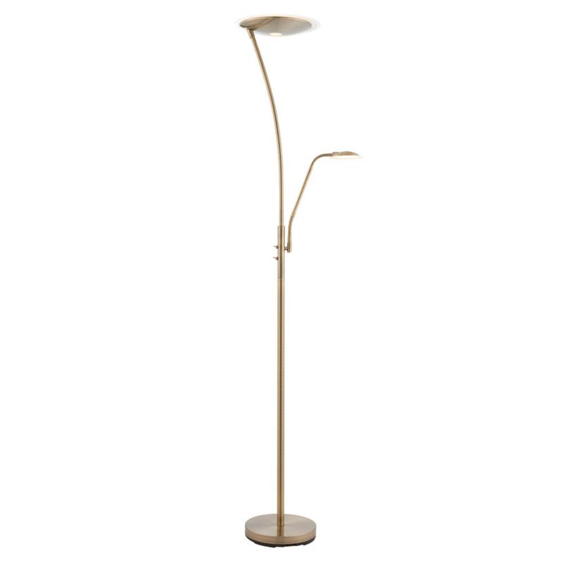 Lampa stojąca do czytania regulowana Endon ALASSIO mosiężno-złota LED 18W biały ciepły 3000K 1480lm IP20 wym:180x30x30cm - 1 szt.