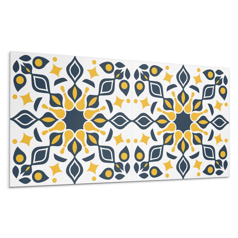 Panele samoprzylepne Wallfluent 60x30 cm Symetryczne kwiatowe aranżacje 6 szt.